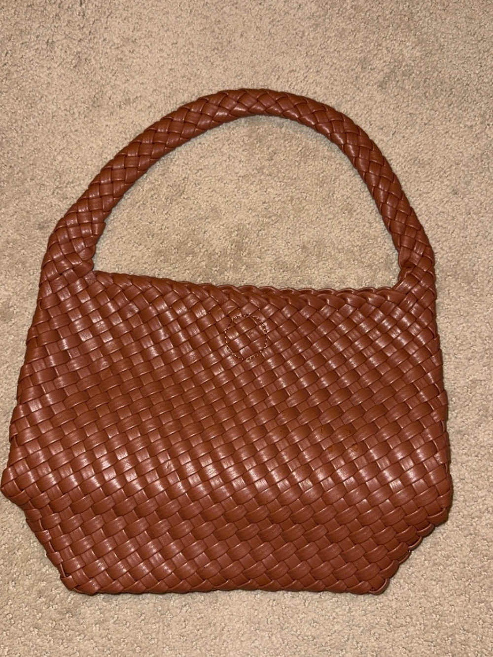 Woven Shoulder Bag - Brown